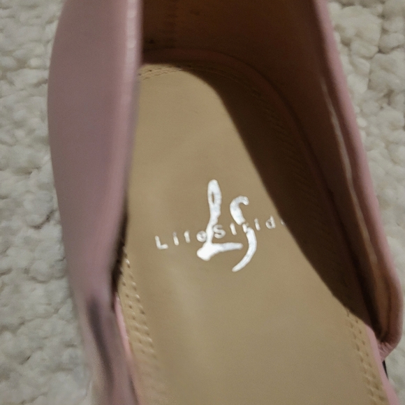 WOMENS LIFESTRIDE LOW OPEN TOE PLATFORM SANDAL HEELS PINK SIZE 9 - Picture 6 of 9